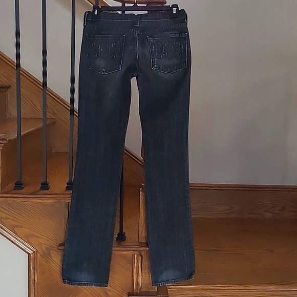 7 for all mankind Straight Leg Dark Gray Jeans - Picture 4 of 10